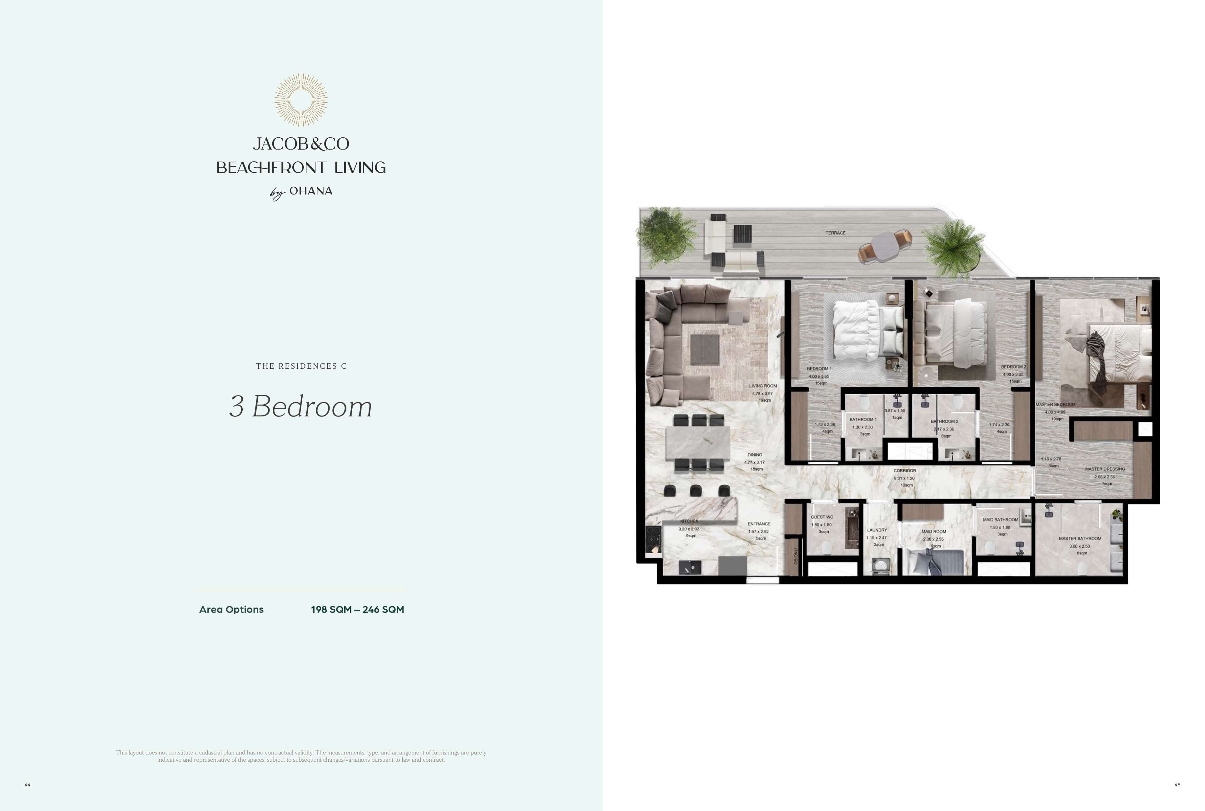 3 Bedroom Apartment Floor Plan